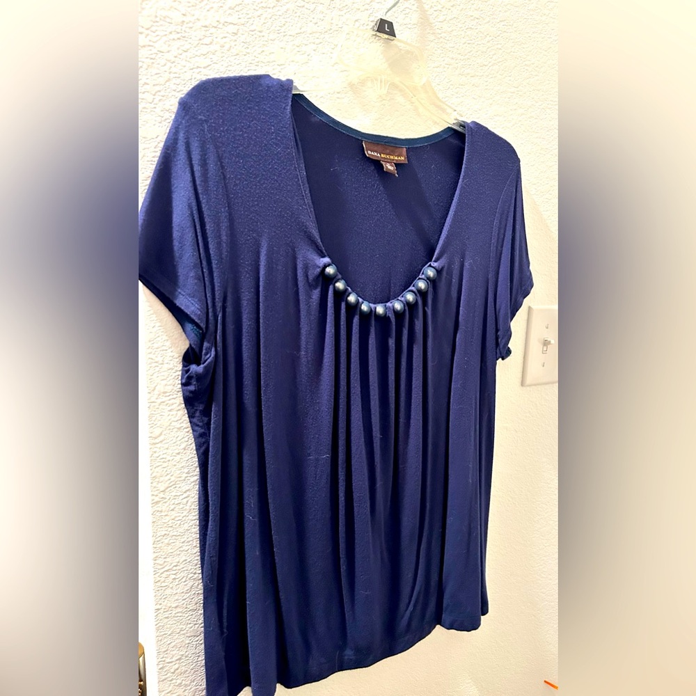 Blue blouse size large.